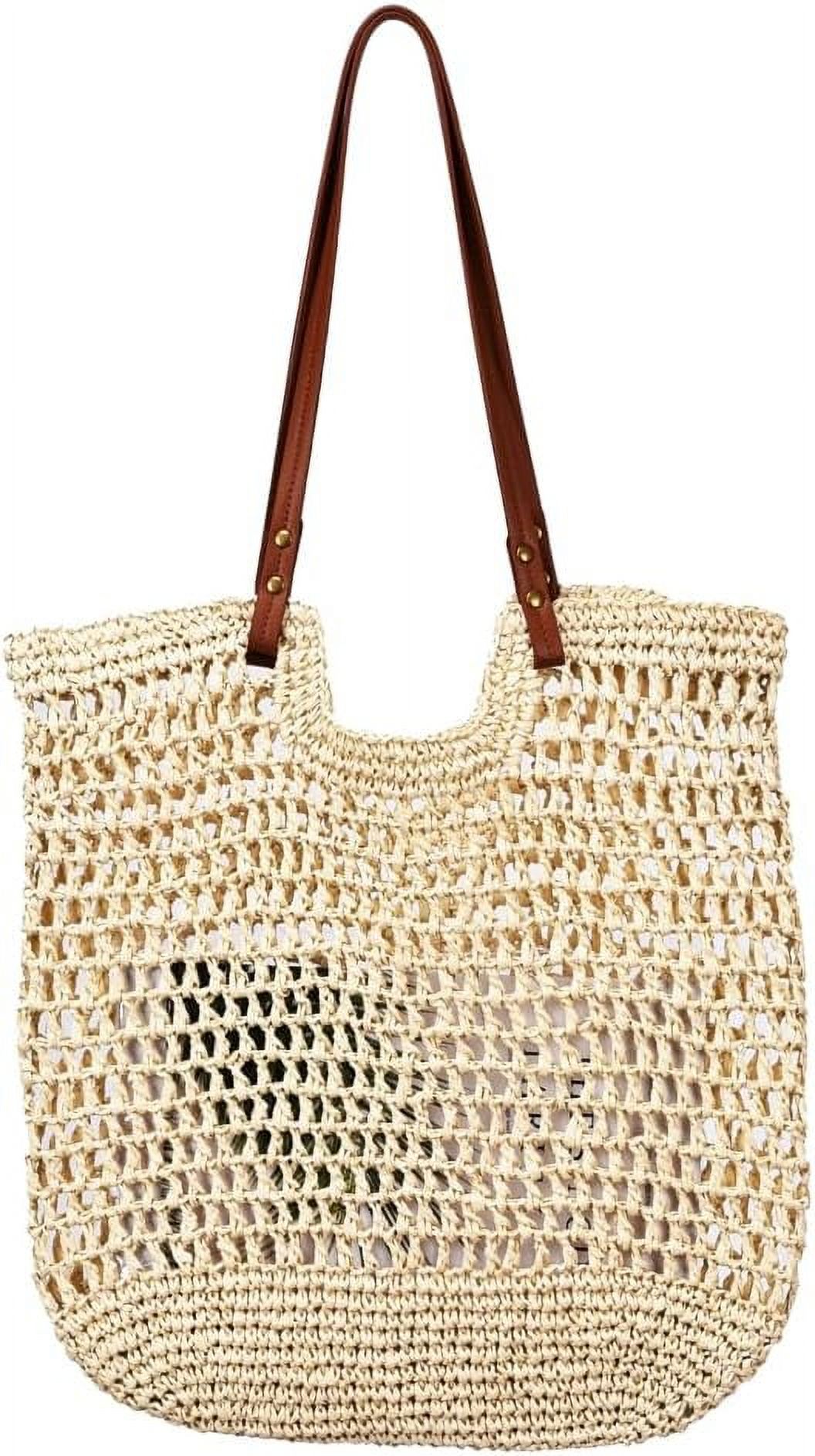 LinYooLi Straw Beach Bag Women Shoulder Bag Vintage Cute Hobo Bags