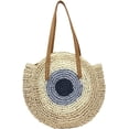 thumbnail image 1 of LinYooLi Straw Beach Bag with Zipper Large Woven Summer Boho Tote Handbag Rattan Wicker Purse for Shopping Summer Vacation, 1 of 6