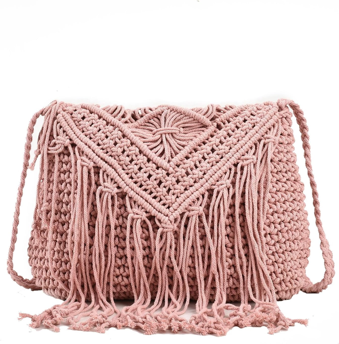 LinYooLi Straw Crossbody Bags for Women, Summer Straw Purses and Handbags with Tassels Shoulder Clutch Bag for Vacation