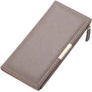 SENDEFN Women's Large Capacity RFID Blocking Leather Wallet - Wax Red, Genuine Leather With Checkbook Holder & Coin Pouch 2 thumbnail image