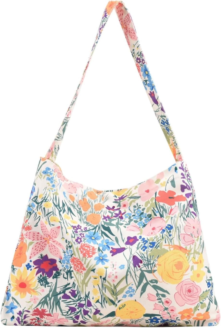 LinYooLi Summer Flower Beach Bag Everything Tote Bag Shoulder Bag