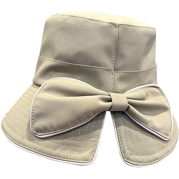 LinYooLi Sun Hats for Women UPF 50  Floppy Summer Bucket Hat Bow Lady’s Cap for Travel