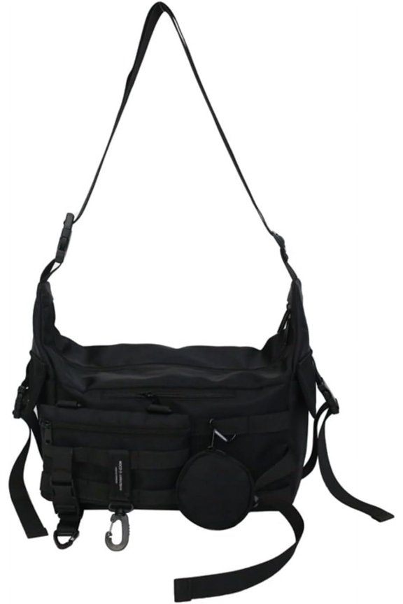 Techwear Crossbody Messenger Bag Japanese Harajuku Alt Emo Shoulder Bag Cool Hip Hop Goth Punk Streetwear