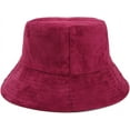 thumbnail image 1 of LinYooLi Trendy Fisherman Hats Double Side Wear Fishing Sun Hat Solid Color Bucket Hat Winter Reversible Packable Cap, 1 of 7