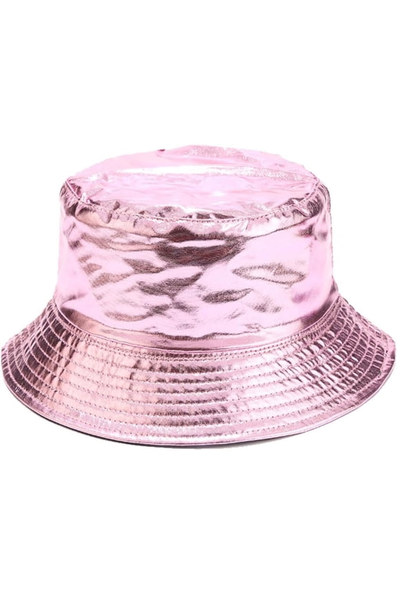 Trendy Waterproof Fisherman Hats Metallic Bucket Hat for Women and Men