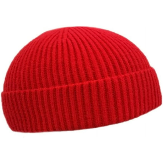 LinYooLi Unisex Brimless Knitted Beanie Above Ears Fashion Fisherman Skull Cap Hat for Men Women