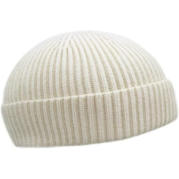 LinYooLi Unisex Brimless Knitted Beanie Above Ears Fashion Fisherman Skull Cap Hat for Men Women