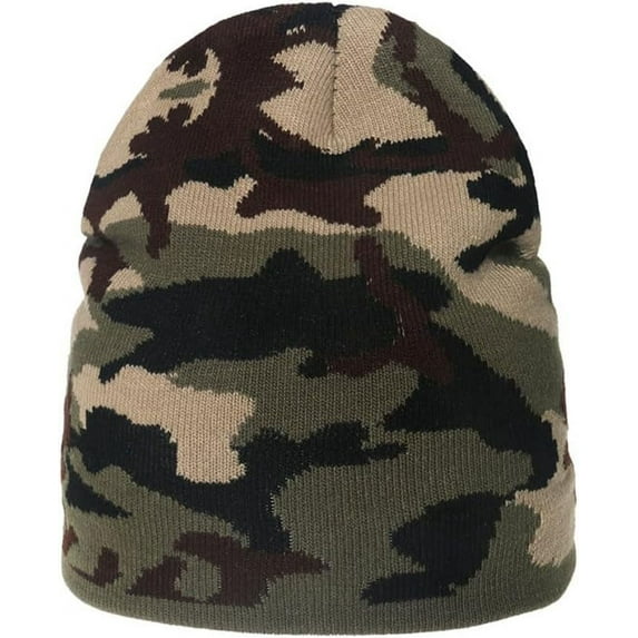 LinYooLi Unisex Camo Knitted Beanie Hat Camouflage Winter Cap Skull Cap for Men Women