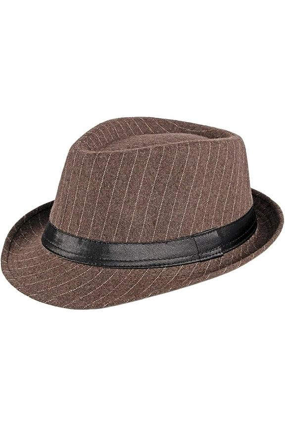 Unisex Classic Manhattan Structured Gangster Trilby Fedora Hat