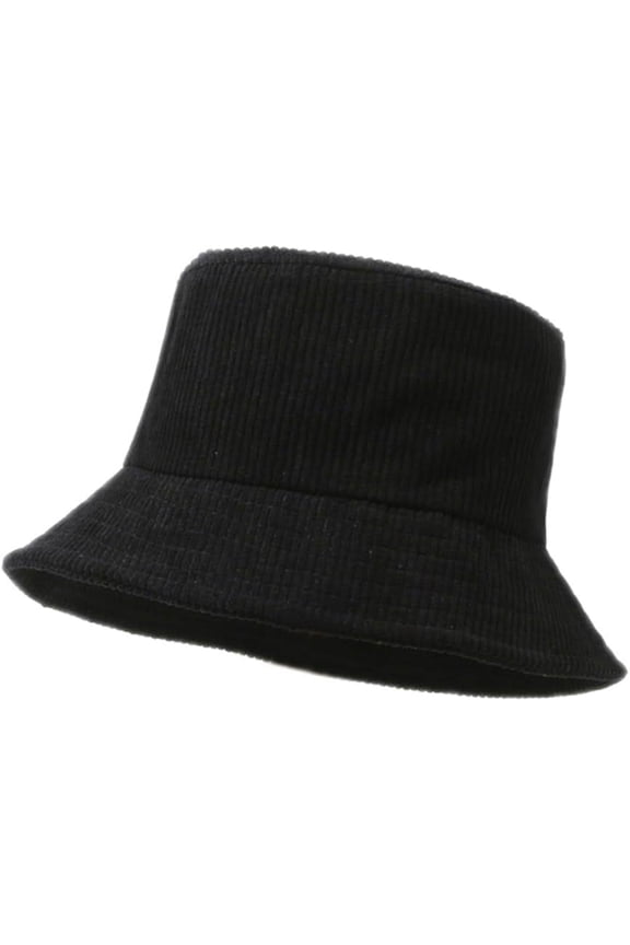 Unisex Corduroy Bucket Hat Adjustable Size Long Brim Fisherman Cap for Women Men