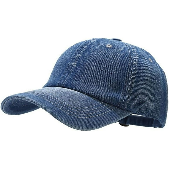 LinYooLi Unisex Denim Baseball Cap Adjustable Dad Hat Visor Sun Hat for Women Men