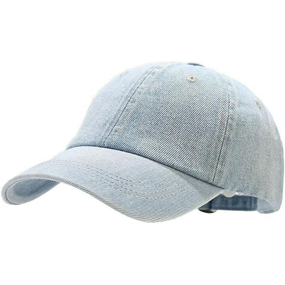 LinYooLi Unisex Denim Baseball Cap Adjustable Dad Hat Visor Sun Hat for Women Men