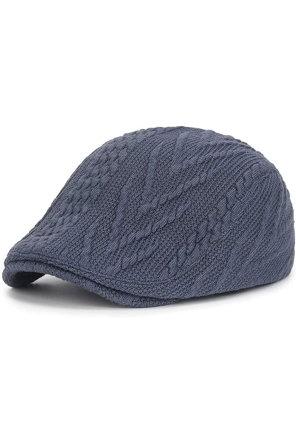 Unisex Knit Flat Cap Beret, Newsboy hat, Driver hat
