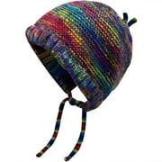 LinYooLi Version Of Hat Rainbow Warm Needle Hood Hand Woven Hat Hats Bao Toutou To Protect The Auditory Thunderbolt Hat Tide