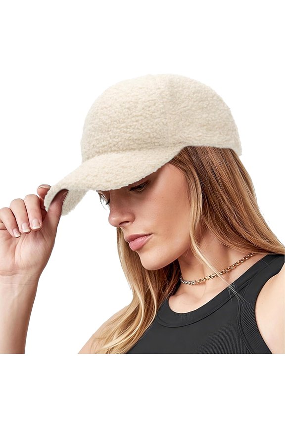 Warm-Winter Baseball-Caps Teddy-Fleece Faux-Lamb-Wool Hip-Hop Cap for Men Women