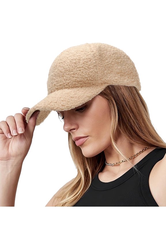 Warm-Winter Baseball-Caps Teddy-Fleece Faux-Lamb-Wool Hip-Hop Cap for Men Women