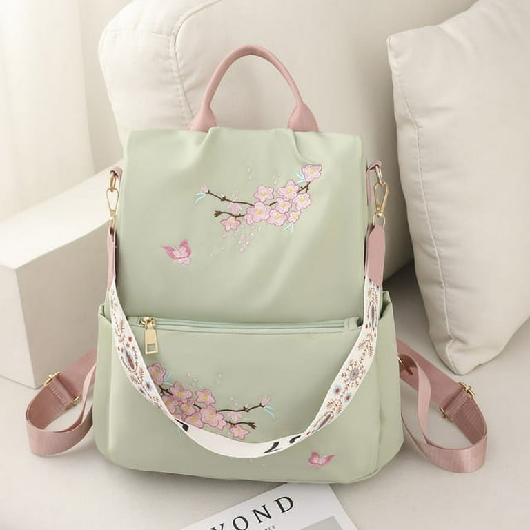 LinYooLi Waterproof Oxford Women Backpack Fashion Anti theft Women Backpacks Flower Print Girls School Bag High Quality Large Backpack