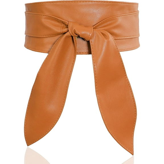 LinYooLi Wide Wrap Belt for Women,Cinch Obi Belts for Dress,Solid Color Long Waist Belt
