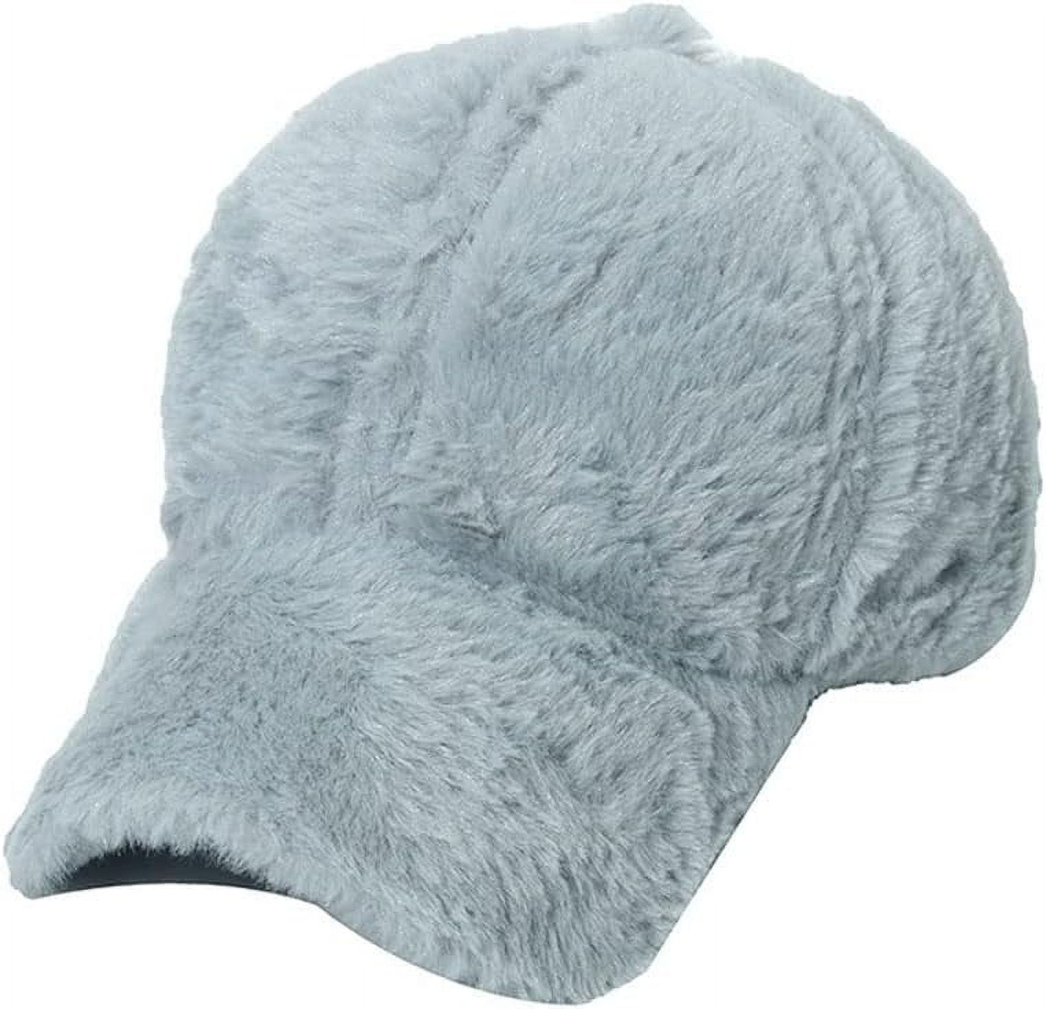 LinYooLi Winter Faux Fur Baseball Cap Hat Warm Fleece Adjustable Baseball Cap for Women Men Walmart