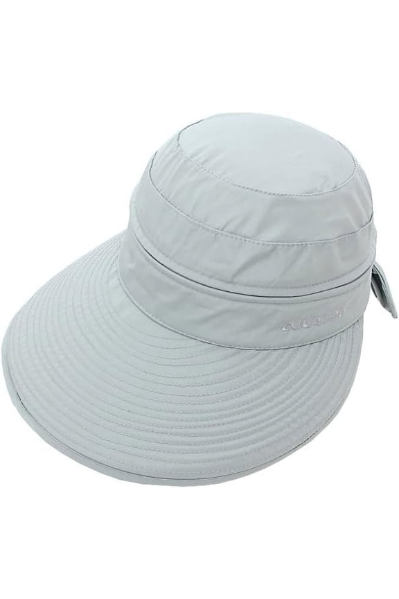 Women Baseball Sun Visor 2 in 1,Adjustable Beach Sun Hat Sun Protection Travel Hat Zipper Detachable Crown 58cm