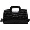 thumbnail image 1 of LinYooLi Women Crocodile Pattern PU Leather Crossbody Bag Flap Top Handle Bag Handbag, 1 of 6