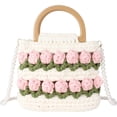 thumbnail image 1 of LinYooLi Women Drawstring Shoulder Bag Straw Weave Handbag Summer Beach Purse, 1 of 6