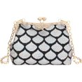 thumbnail image 1 of LinYooLi Women Mini Evening Handbag Clutch Chain Strap Cross-body Bag Kiss Lock, 1 of 8