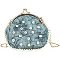 thumbnail image 1 of LinYooLi Women Mini False Pearls Chain Strap Cross-body Shoulder Bag Pearls Top-handle Bag Evening Clutch Handbag, 1 of 7