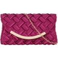 thumbnail image 1 of LinYooLi Women Mini Woven Pattern Envelope Flap Handbag Evening Clutch Cross Body Shoulder Bag, 1 of 7