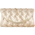 thumbnail image 1 of LinYooLi Women Mini Woven Pattern Envelope Flap Handbag Evening Clutch Cross Body Shoulder Bag, 1 of 7