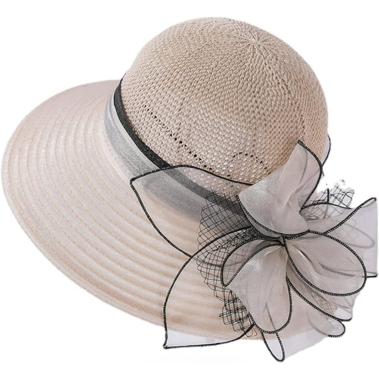LinYooLi Women Organza Kentucky Derby Hat Bridal Wedding  display picture 2