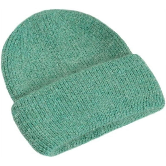 LinYooLi Women Puffy Soft Slouchy Cuffed Beanie Hats Winter Lightweight Knit Fisherman Cap