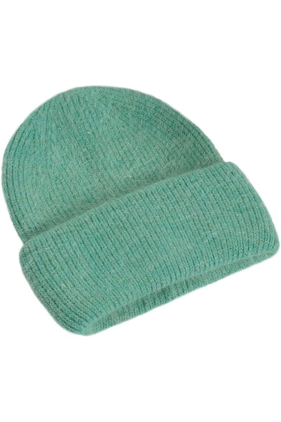 Women Puffy Soft Slouchy Cuffed Beanie Hats Winter Lightweight Knit Fisherman Cap