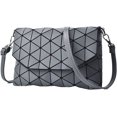 thumbnail image 1 of LinYooLi Women Small Geometric Pattern Holographic Cross body Bag Envelope Flap Purse, 1 of 7