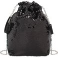 thumbnail image 1 of LinYooLi Women Small Mermaid Sequins Drawstring Bucket Bag Chain Crossbody Shoulder Bag Top-handle Bag, 1 of 7