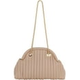 thumbnail image 1 of LinYooLi Women Small Stripes Seashell Evening Clutch Handbag Chain Strap Cross-body Bag, 1 of 7