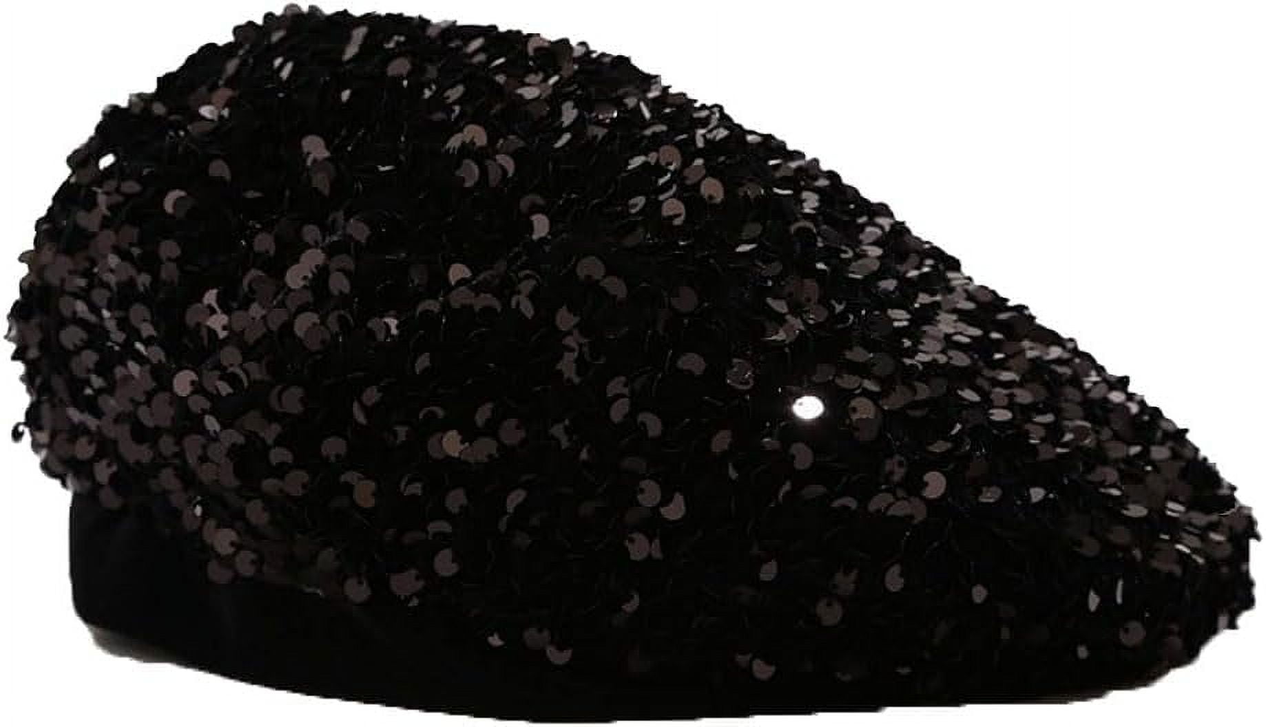 LinYooLi Women Sparkly Sequin Beret Hat Shining French Style 
