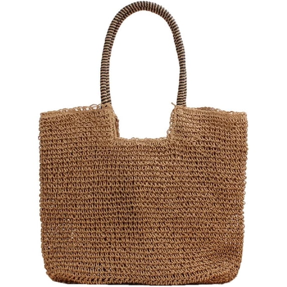 LinYooLi Women Straw Bag Large Woven Tote Beach Purse Handmade Weaving ...