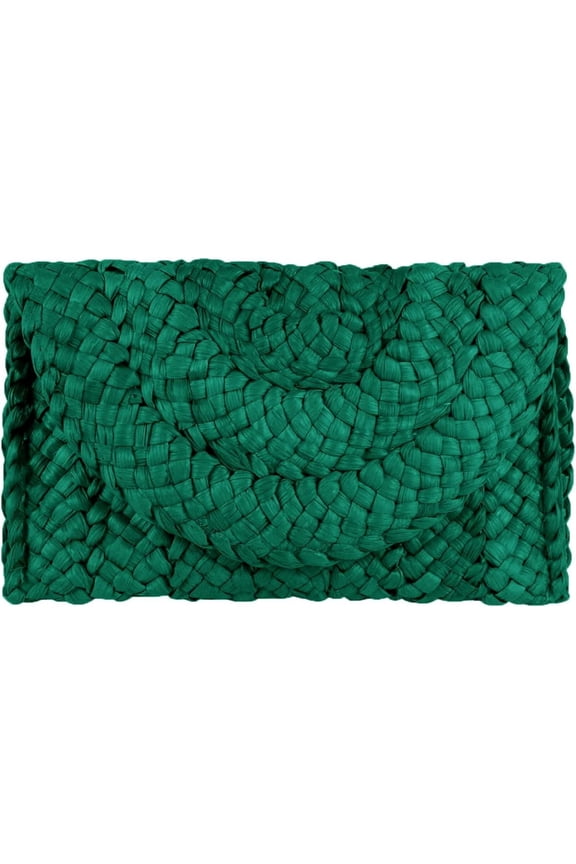 Women Straw Clutch Purse Handbag Straw Shoulder Bag Summer Beach Bag Woven Bag Envelope Purse Wallet