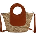 thumbnail image 1 of LinYooLi Women Straw Crossbody Bag Summer Beach Weave Shoulder Bag Rattan Wicker Handbag, 1 of 8