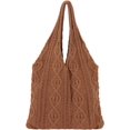 thumbnail image 1 of LinYooLi Women Twist Pattern Woolen Yarn Woven Shoulder Bag Top-handle Bag Tote, 1 of 7