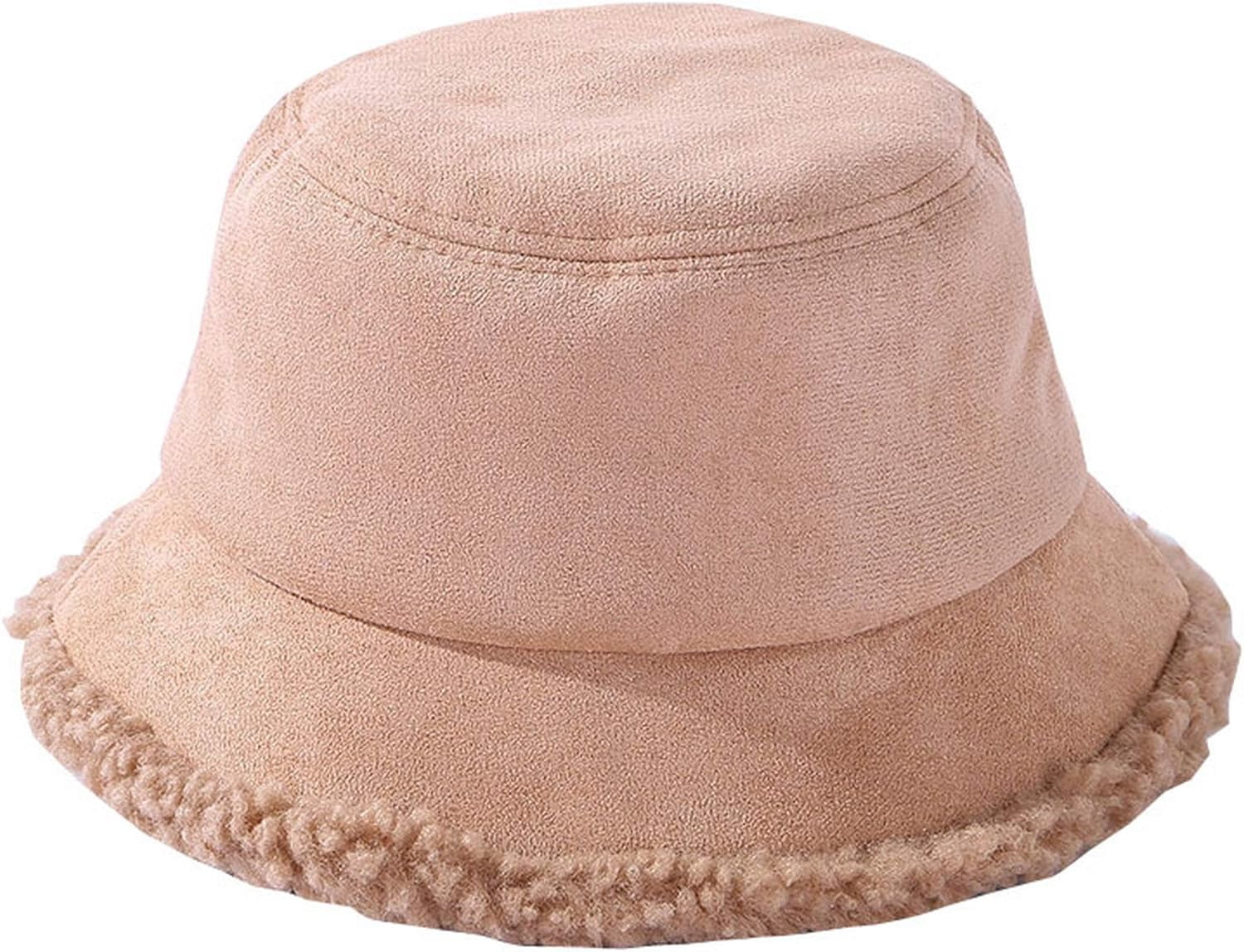 Warm Winter Thick Soft Lamb Wool Women Bucket Hat main image 0