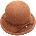 thumbnail image 1 of LinYooLi Women Winter Hat Vintage Autumn Ladies Hat Cotton Cloche Bucket Hat Warm, 1 of 8