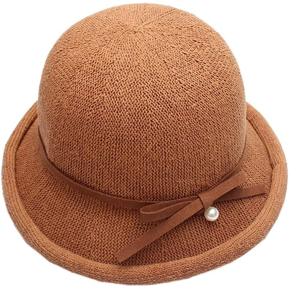 LinYooLi Women Winter Hat Vintage Autumn Ladies Hat Cotton Cloche Bucket Hat Warm