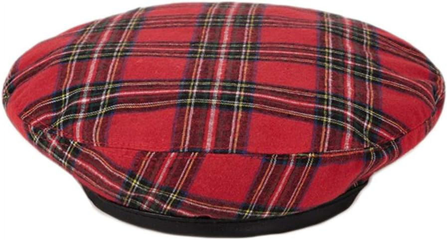 2225 Women Winter Plaid French Beret Hat Tartan Check Artist Painter Hats LinYooLi Women Winter Plaid French Beret Hat Tartan Check  main image 4