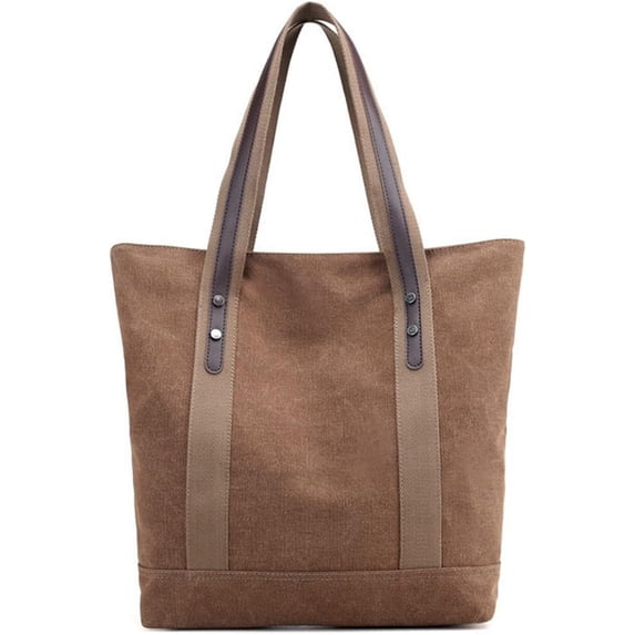 LinYooLi Women's Canvas Shoulder Bags Retro Casual Handbags Work Bag Tote Purses