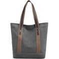thumbnail image 1 of LinYooLi Women's Canvas Shoulder Bags Retro Casual Handbags Work Bag Tote Purses, 1 of 9