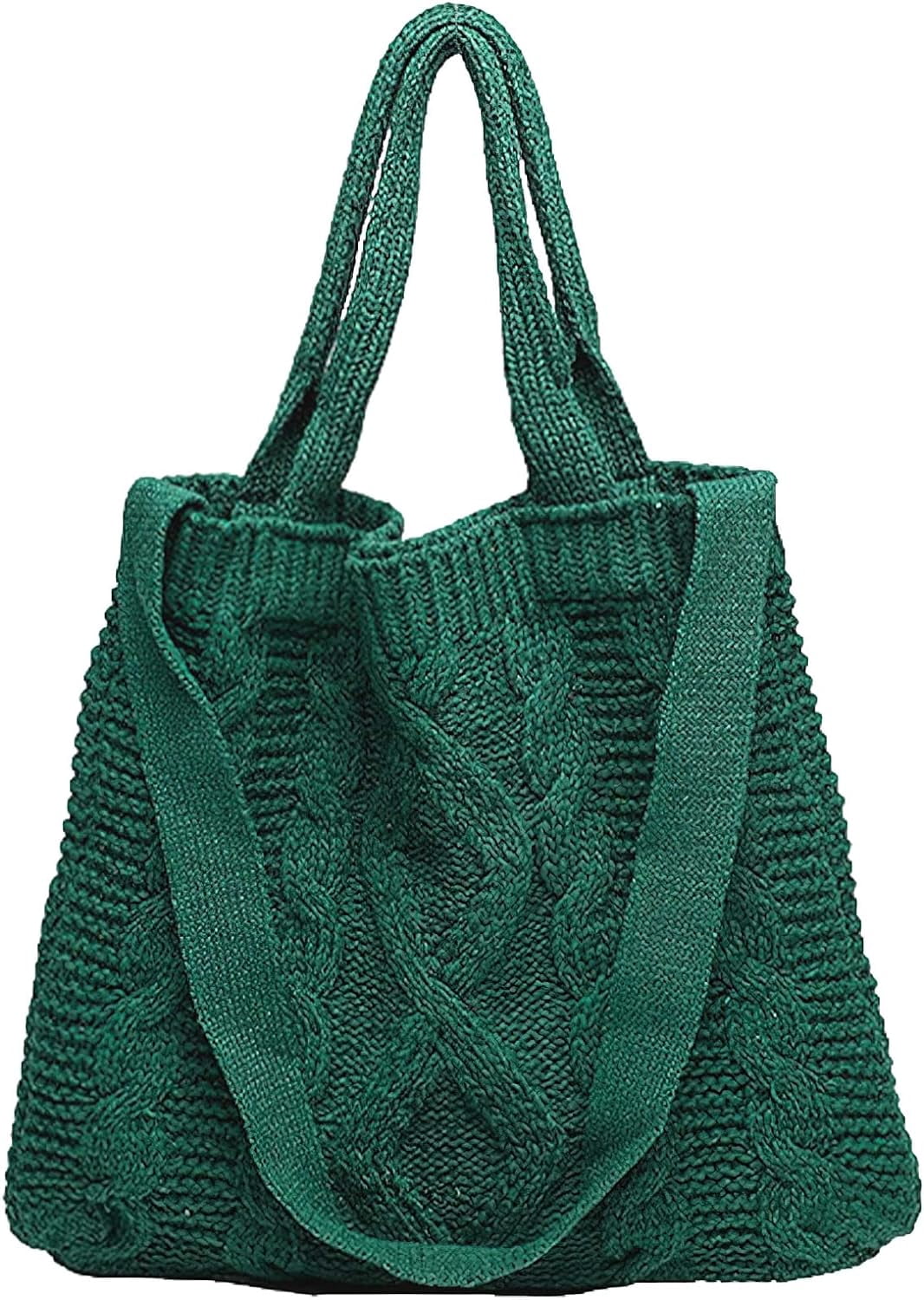 LinYooLi Women's Cute Crochet Tote Bag Aesthetic Y2k Knitted Beach Bag Hobo Handbag Large Capacity Crossbody Shoulder Bags
