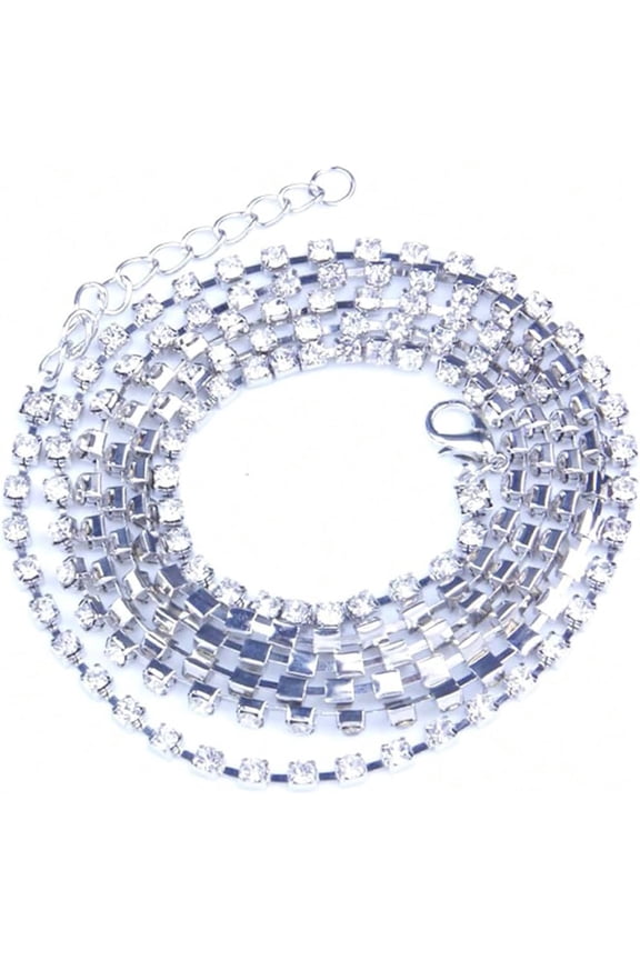 Women's Rhinestone Belt Nightclub Waist Bikini Thin Belt Accessories
