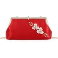 thumbnail image 1 of LinYooLi Women's Satin Evening Clutch Bag Elegant Flower Formal Handbag Simple Classic Purse for Wedding/Prom/Party, 1 of 6